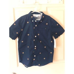 Boy’s Hamburger Button Up Shirt